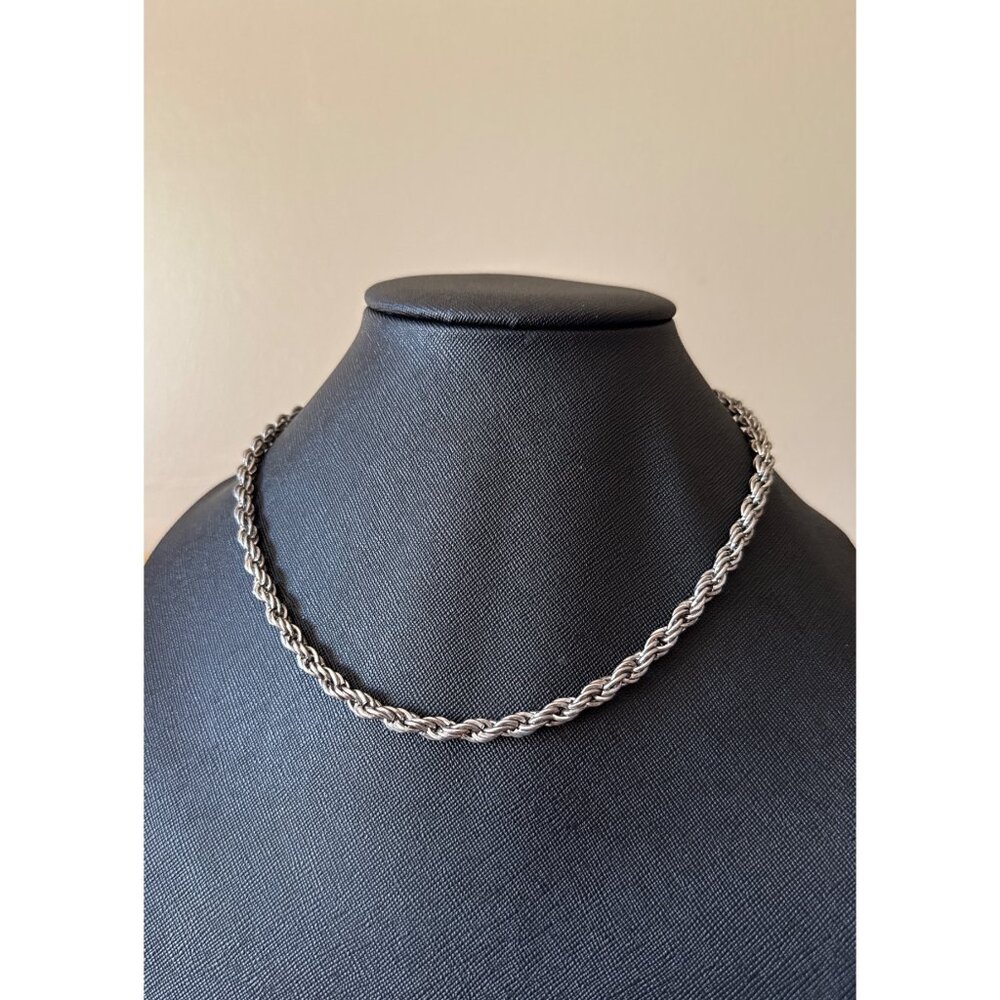 14k Gold Plated Rope Chain Necklace Classic Twist No Solid Gold - Picture 1 of 10